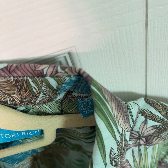 Tori Richard Hawaiian Shirt Cotton Lawn Floral Multicolor Button Up Men's XL - Picture 4 of 6